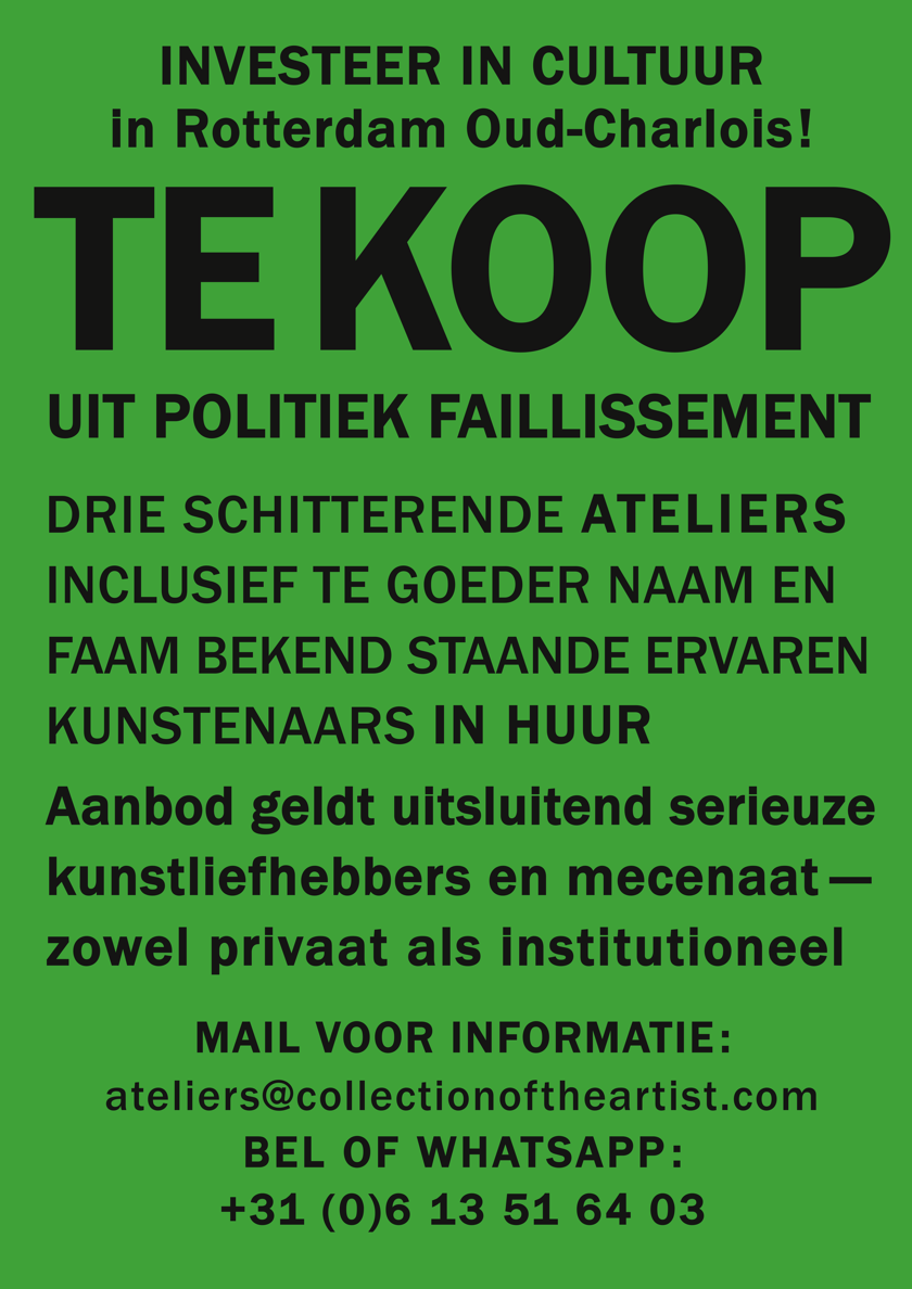 TE KOOP ATELIERS